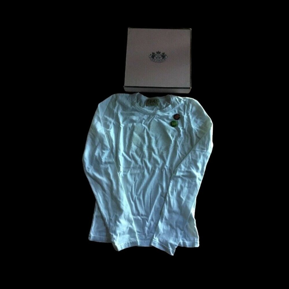 Juicy Couture Women's White Tee Top 'Give Me Candy' with Buttons - Medium New